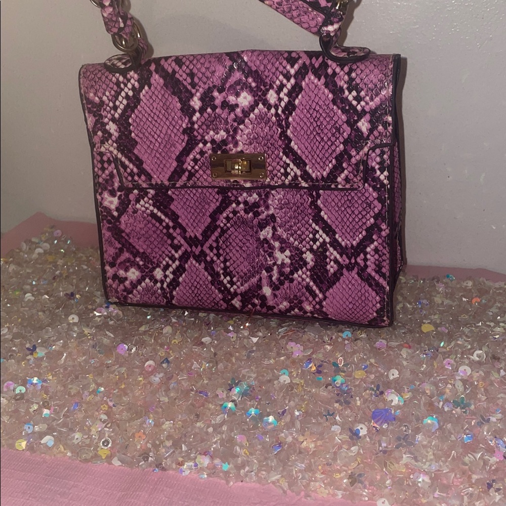 Snakeskin Satchel Bag - Picture 2 of 3